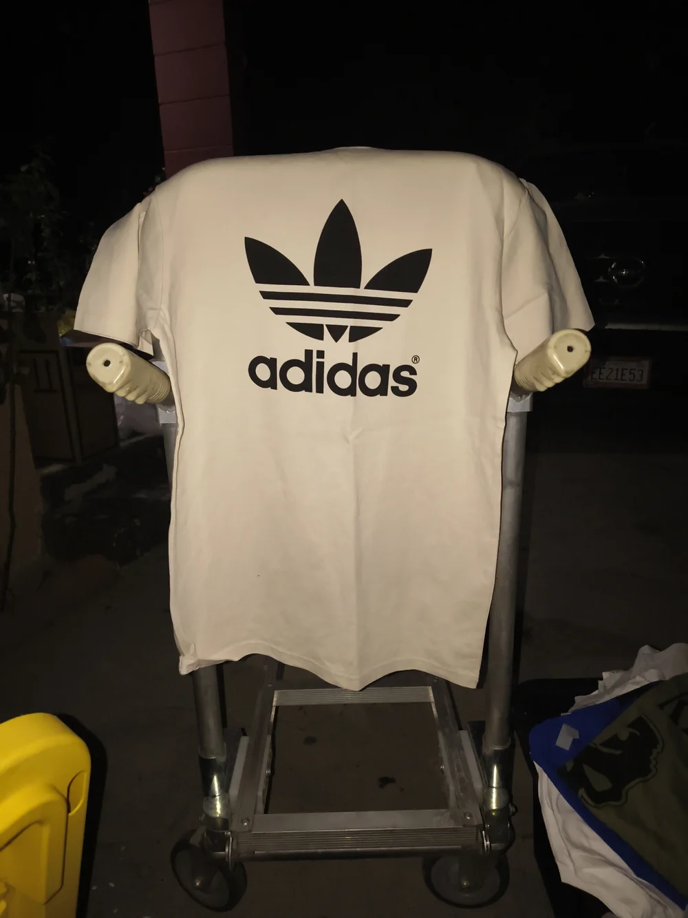 adidas White T‑Shirt with Black Trefoil Logo
